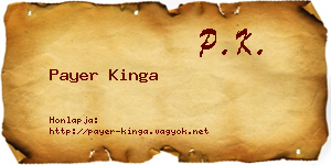 Payer Kinga névjegykártya